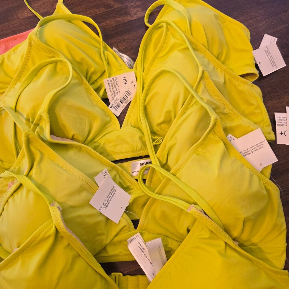 Reseller Lot 15 Pc Plus Size Swimwear XXL Tops & Bottoms New Amazon Essentials - Picture 4 of 11